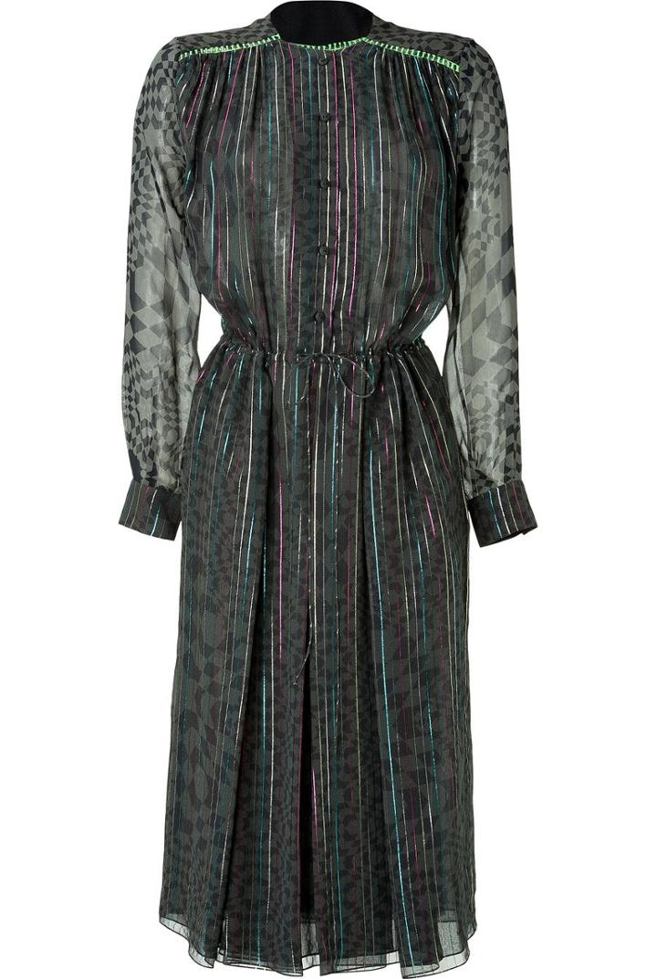 Preen By Thornton Bregazzi Metallic Tatooine Dress