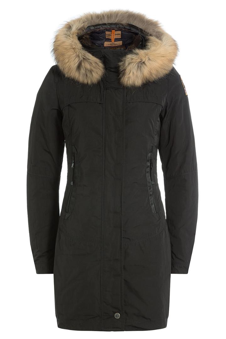 Parajumpers Parajumpers Selma Down Jacket With Fur-trimmed Hood - Black