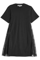 Mcq Alexander Mcqueen Mcq Alexander Mcqueen Cotton T-shirt Dress With Lace Inserts