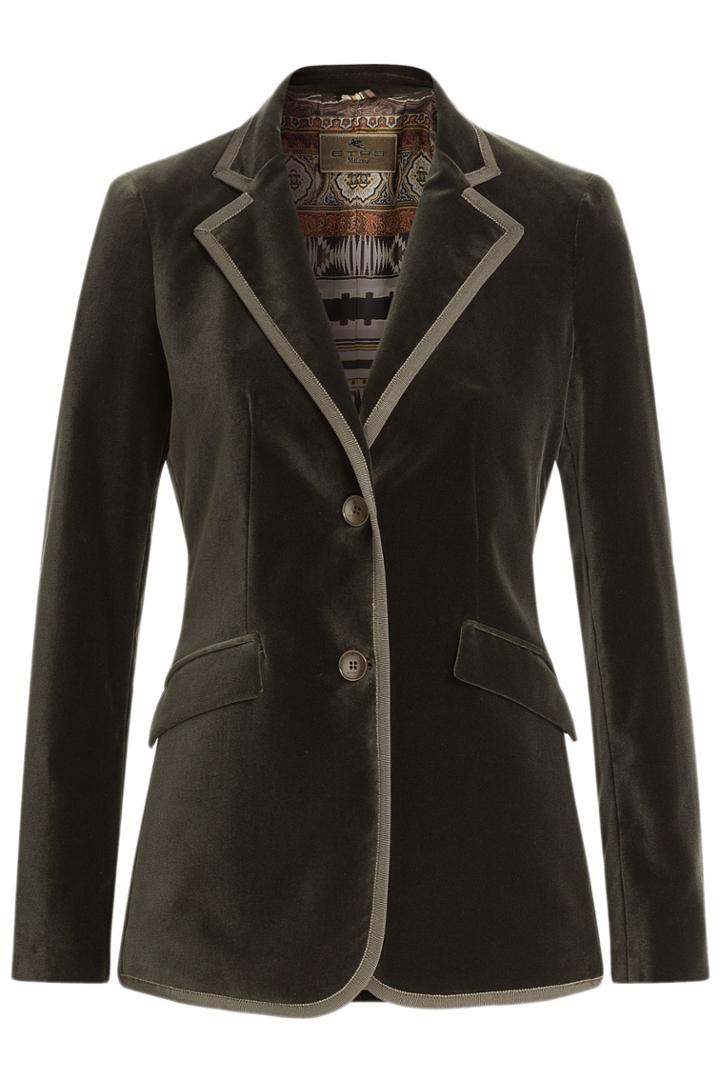 Etro Etro Velvet Blazer - Green