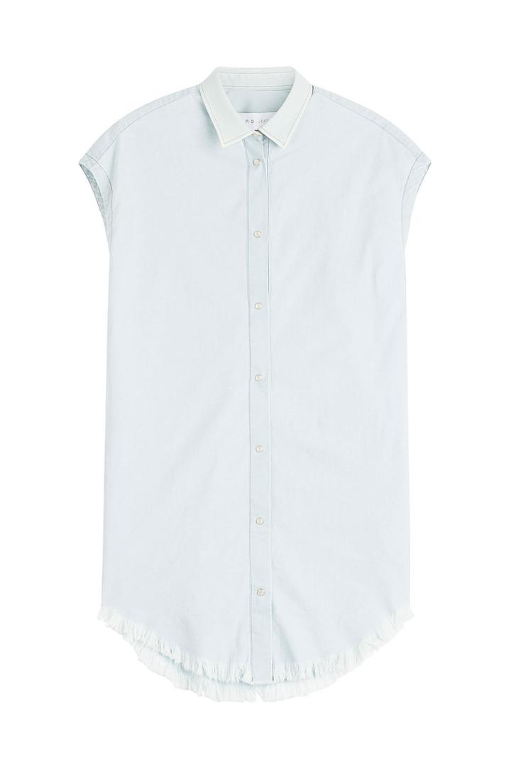 Iro Iro Sleeveless Denim Shirt Dress