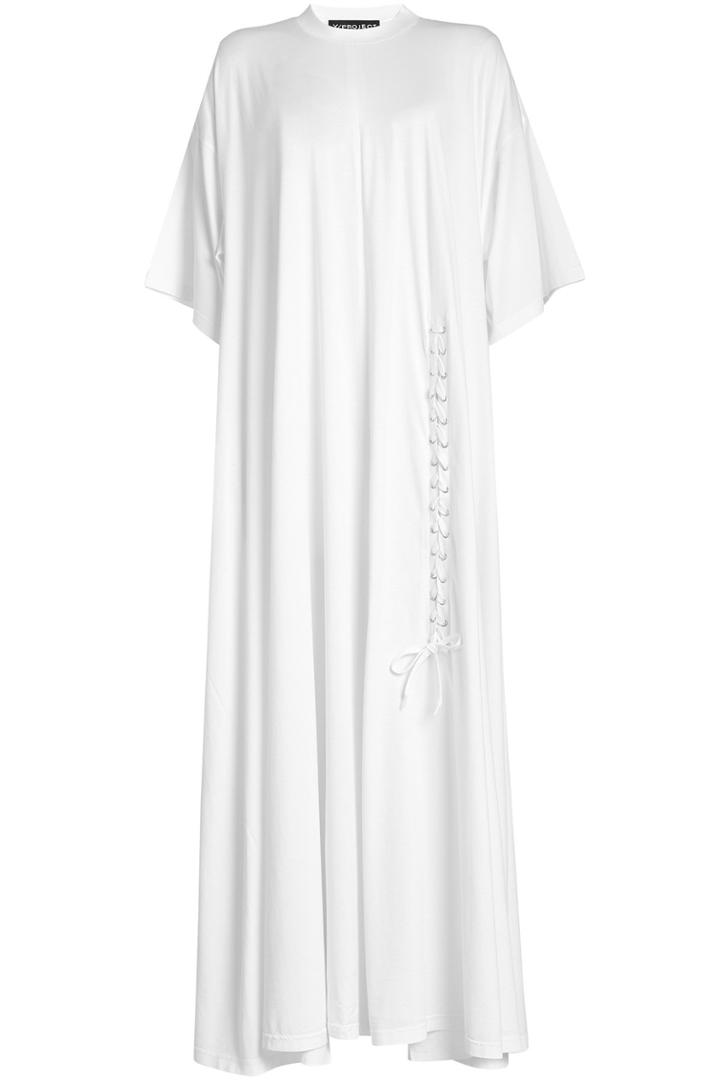 Y/project Y/project Cotton Dress With Lace-up Detail