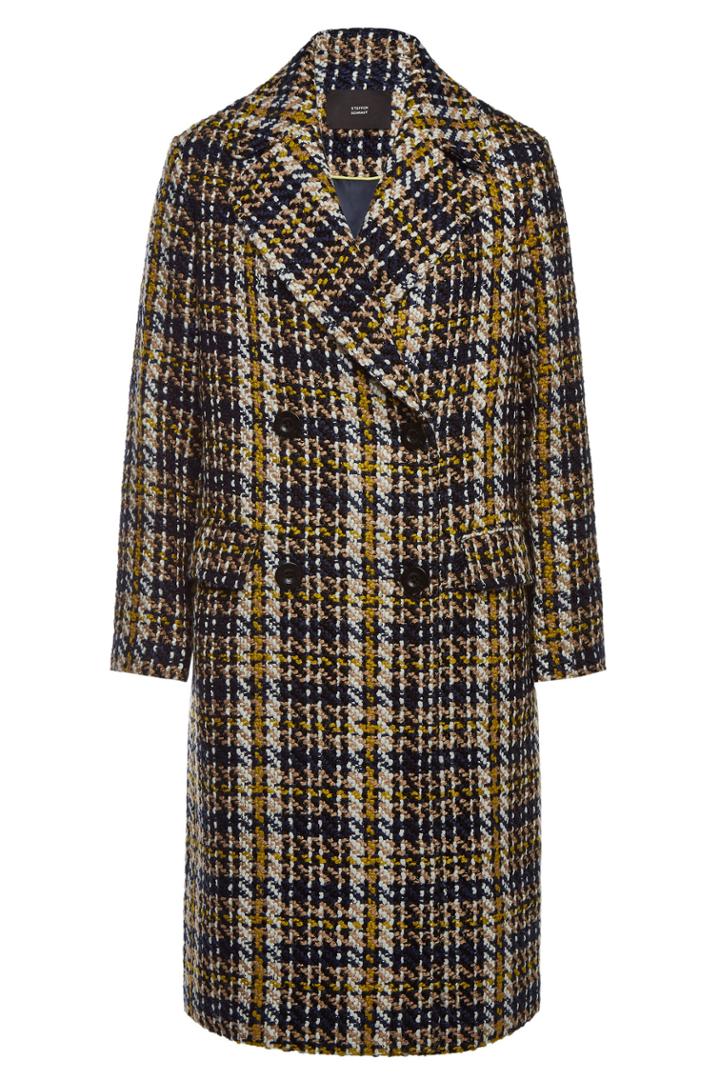 Steffen Schraut Steffen Schraut Checked Coat With Faux Fur Belt
