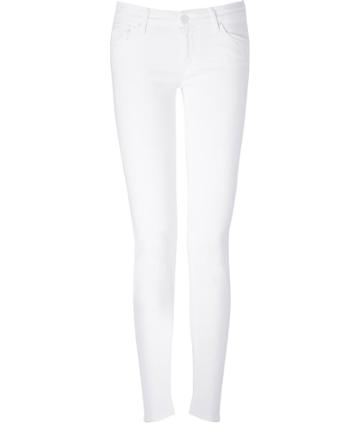 Mother The Looker White Denim Skinny Jeans