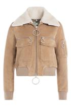 Off White Off White Suede Jacket - Beige