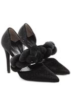 Marco De Vincenzo Marco De Vincenzo Velvet Pumps With Plaited Straps