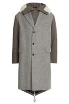 Mcq Alexander Mcqueen Mcq Alexander Mcqueen Wool Parka With Cotton And Shearling - None