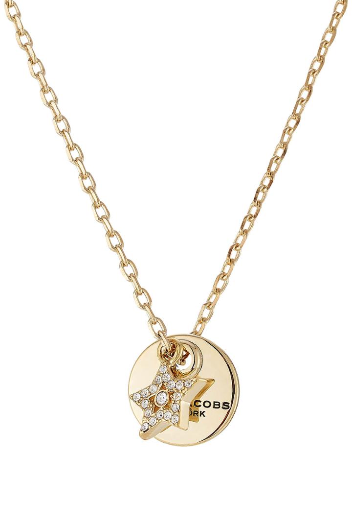 Marc Jacobs Marc Jacobs Mj Coin Embellished Necklace - Gold