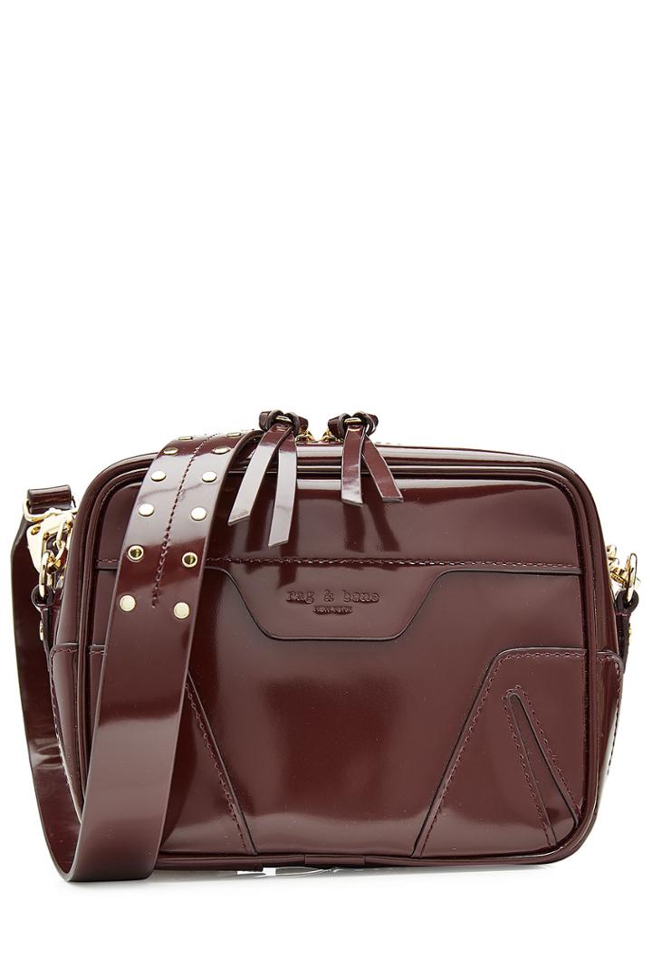 Rag & Bone Rag & Bone Patent Leather Shoulder Bag - Red