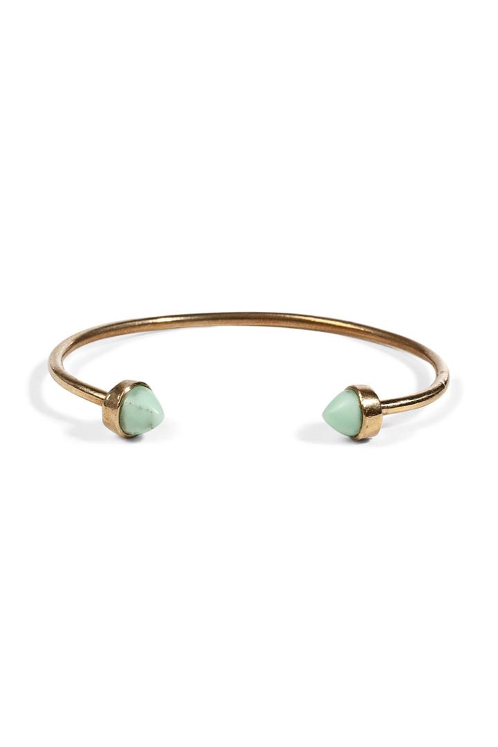 Aesa Aesa Brass Chrysophase Spire Cuff