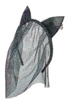 Maison Michel Maison Michel Heidi Headband With Lace Veil And Cat Ears - Black