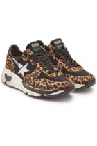 Golden Goose Golden Goose Running Leather Sneakers With Calf Hair
