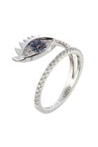 Delfina Delettrez Delfina Delettrez 18kt White Gold Ring With Diamonds And Sapphires - Silver