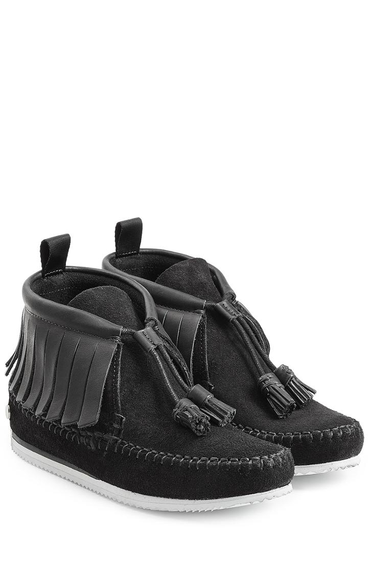 Rag & Bone Suede Moccasin Sneakers With Leather