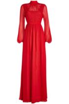 Giambattista Valli Giambattista Valli Floor Length Silk Georgette Gown With Lace