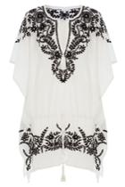 Star Mela Star Mela Embroidered Cotton Tunic Dress - Multicolored