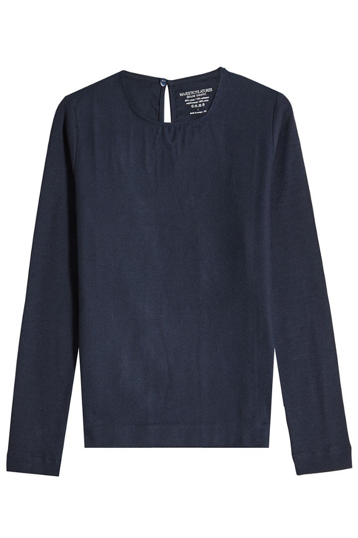 Majestic Majestic Cotton Blouse With Cashmere