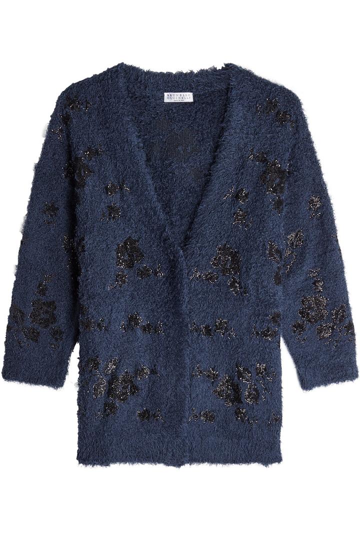 Brunello Cucinelli Brunello Cucinelli Cotton Blend Bouclé Cardigan