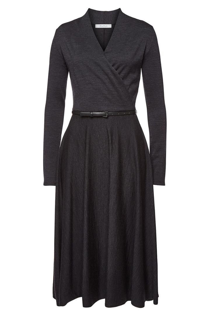 Max Mara Max Mara Larix Virgin Wool Midi Dress