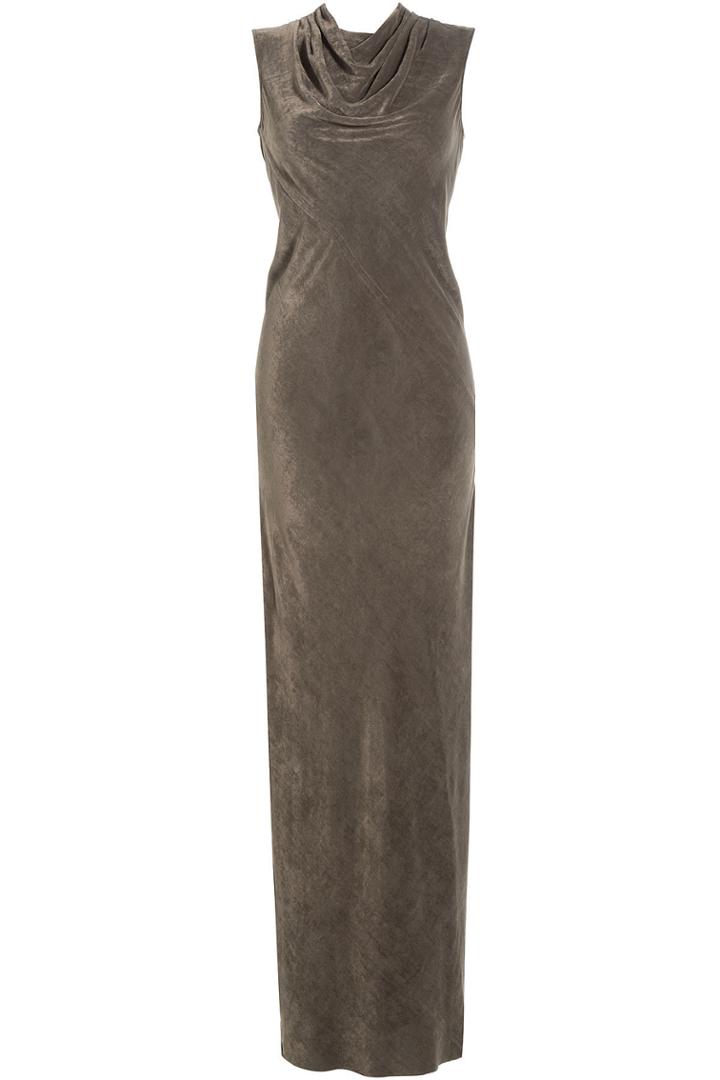 Rick Owens Rick Owens Velvet Maxi Dress - Brown