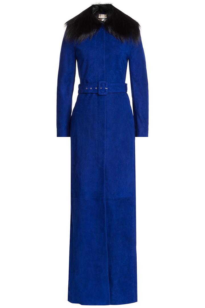 Emilio Pucci Emilio Pucci Suede Coat With Detachable Fox Fur Collar - None