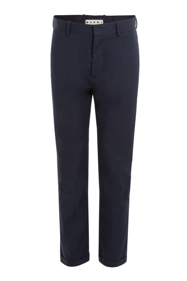 Marni Marni Cropped Cotton Pants - Blue