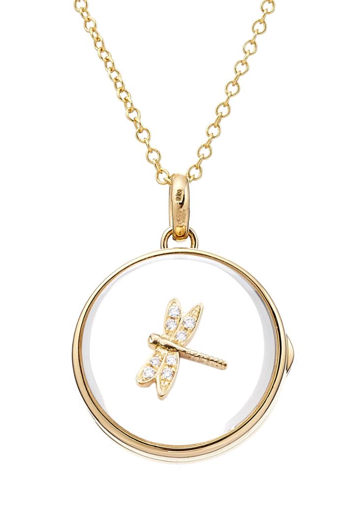 Loquet Loquet 14kt Round Locket With 18kt Gold Charm And Diamonds - Multicolor