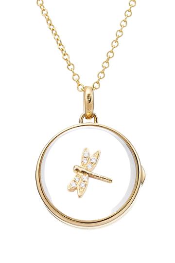 Loquet Loquet 14kt Round Locket With 18kt Gold Charm And Diamonds - Multicolor