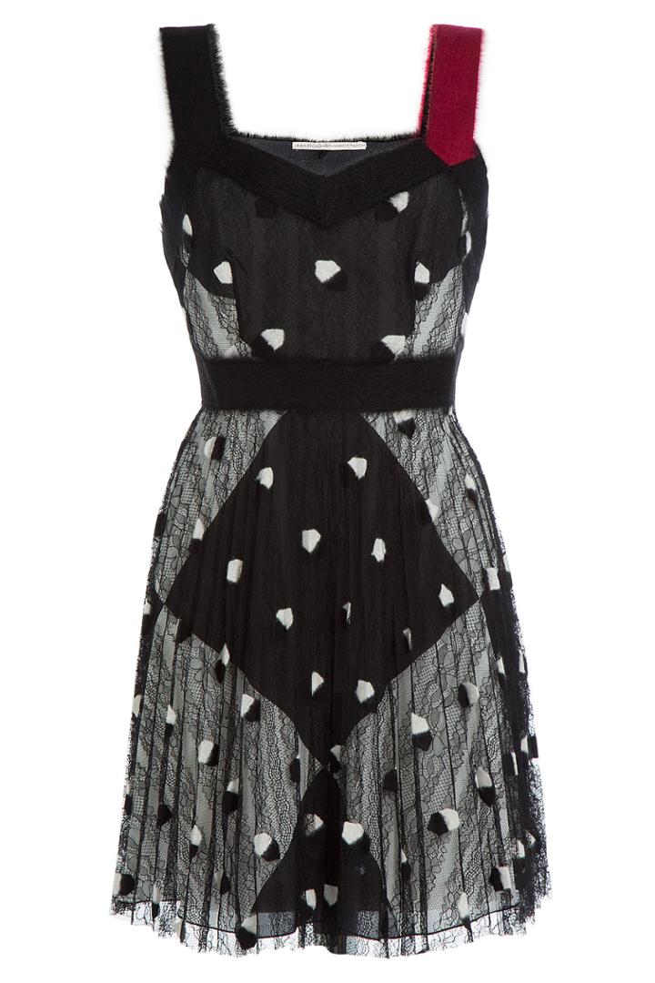 Marco De Vincenzo Marco De Vincenzo Mini Dress With Lace - Black