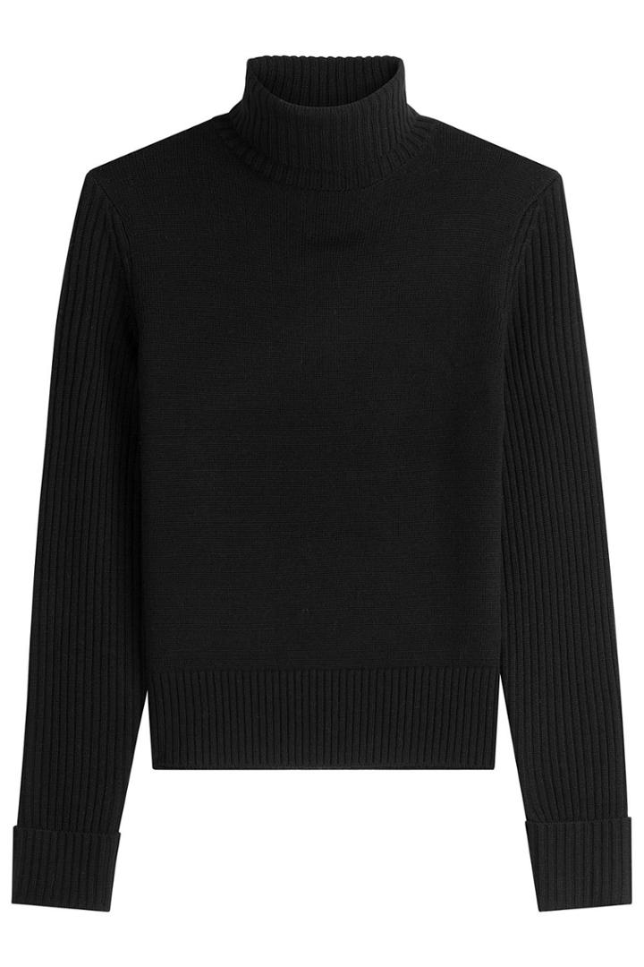 Vanessa Seward Vanessa Seward Merino Wool Turtleneck Pullover - Black