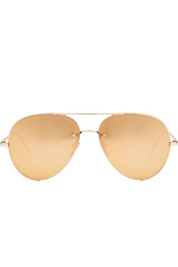 Linda Farrow Linda Farrow Mirrored Aviator Sunglasses