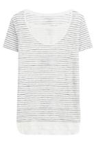 Majestic Majestic Striped Linen T-shirt - None