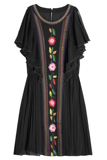 Nina Kaufmann Nina Kaufmann Embroidered Dress With Silk