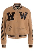 Off-white Off-white Virgin Wool Bomber Jacket - Camel