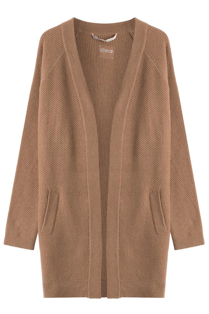 81 Hours By Dear Cashmere 81 Hours By Dear Cashmere Mesh Knit Cashmere Cardigan - Brown
