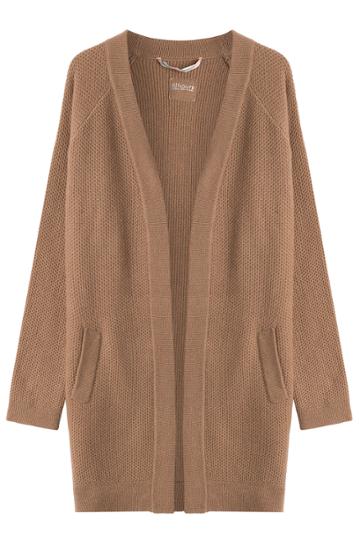 81 Hours By Dear Cashmere 81 Hours By Dear Cashmere Mesh Knit Cashmere Cardigan - Brown