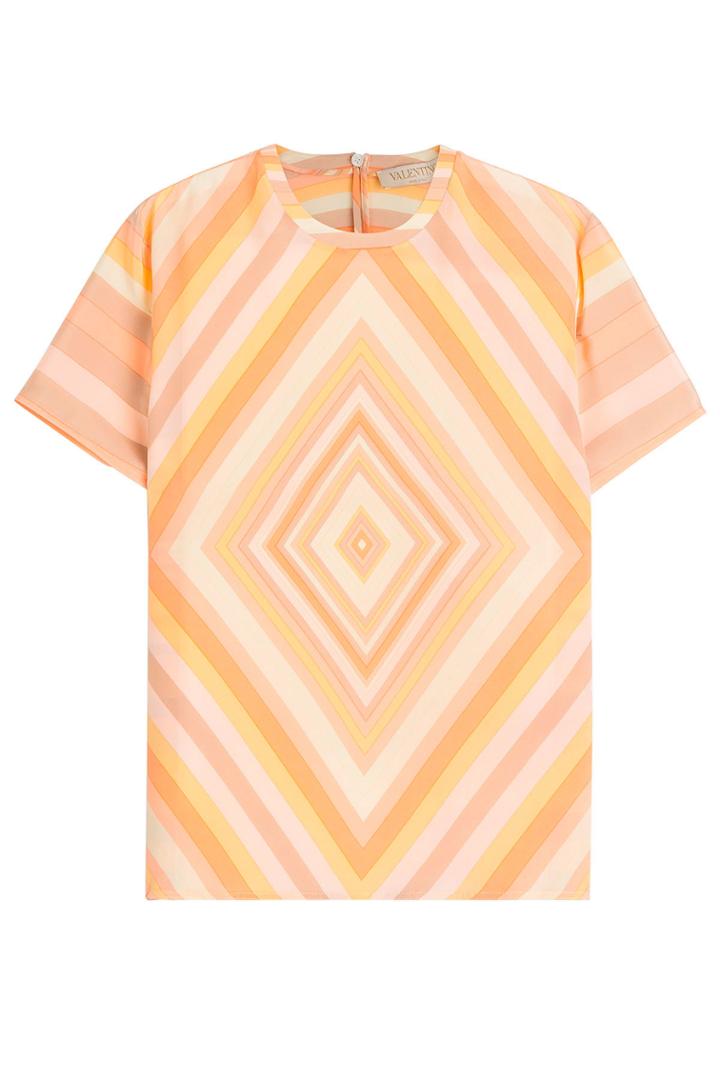 Valentino Valentino Printed Silk Top - Multicolored