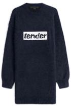 Alexander Wang Alexander Wang Wool-angora Lettered Sweater Dress