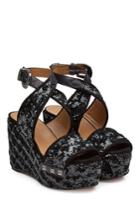 Sonia Rykiel Sonia Rykiel Embellished Wedge Sandals With Leather