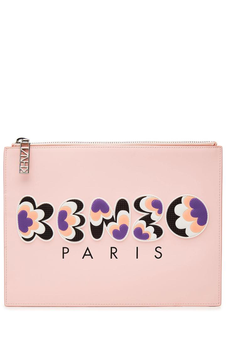Kenzo Kenzo Leather Clutch With Logo