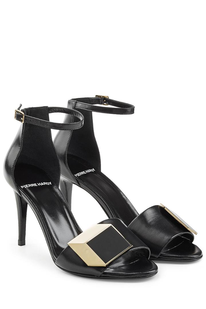 Pierre Hardy Pierre Hardy Embellished Leather Sandals - Black