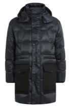 Ami Ami Quilted Parka With Hood - Blue