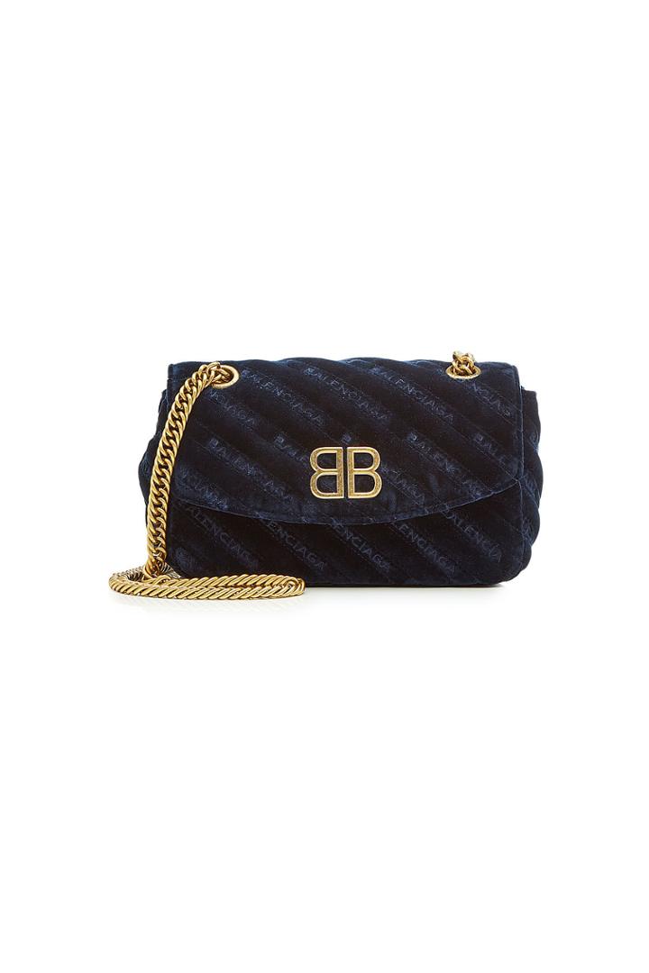 Balenciaga Balenciaga Chain Velvet Shoulder Bag