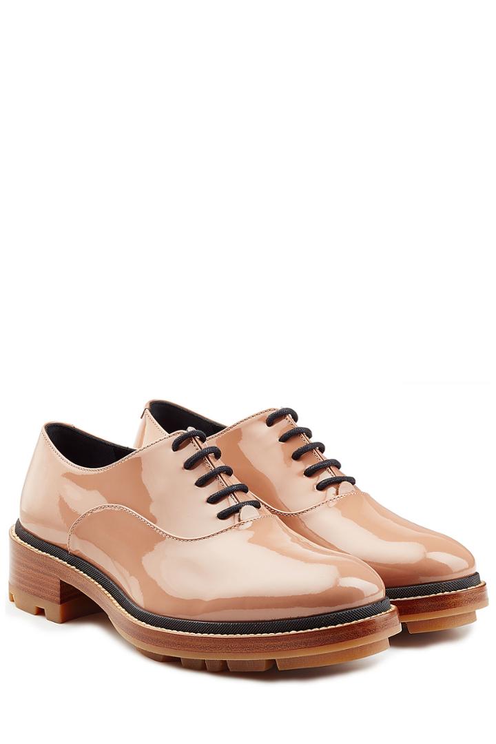 Jil Sander Jil Sander Patent Leather Oxfords - Rose