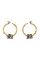 Marc Jacobs Marc Jacobs Embellished Hoop Earrings - Gold
