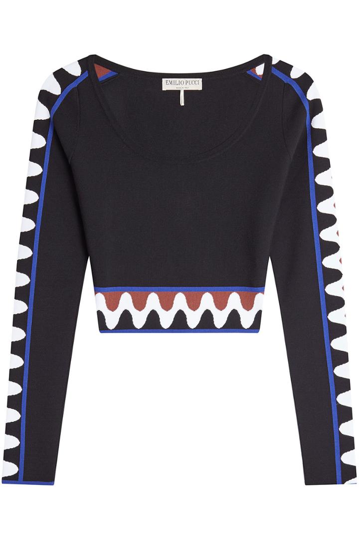 Emilio Pucci Emilio Pucci Printed Knit Crop Top