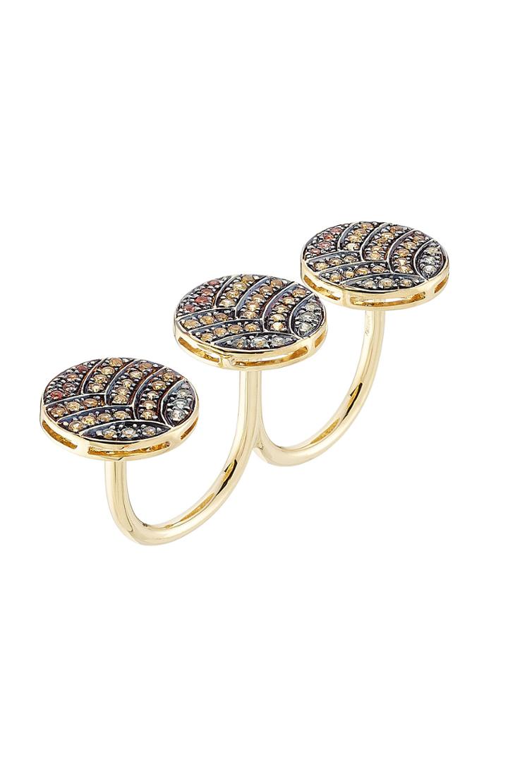 Ileana Makri Ileana Makri 18-karat Gold And Sapphire Knuckle Ring