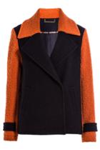 Diane Von Furstenberg Diane Von Furstenberg Color Block Wool Jacket