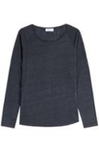 Closed Linen Long Sleeve Top