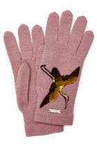 Dsquared2 Dsquared2 Wool Gloves With Embroidery - Pink